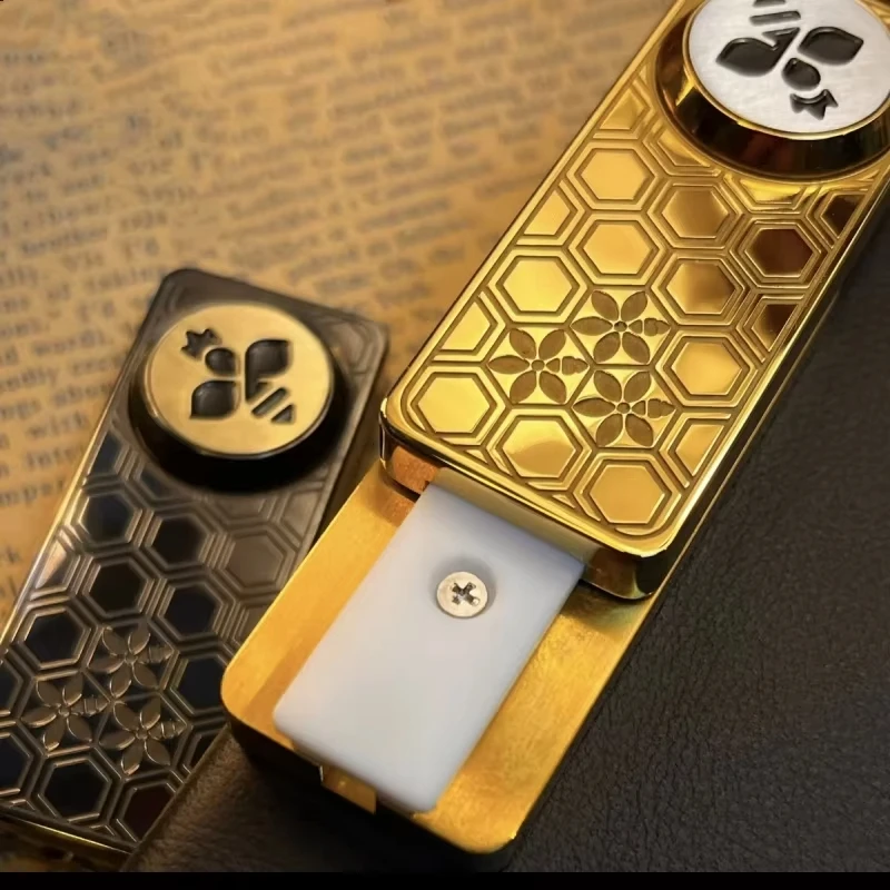 Bee Emperor EDC Mechanische duwkaarten Fidget Spinner Roestvrij staal Magnetische decompressie Vingertop Gyro Push Slider Speelgoed