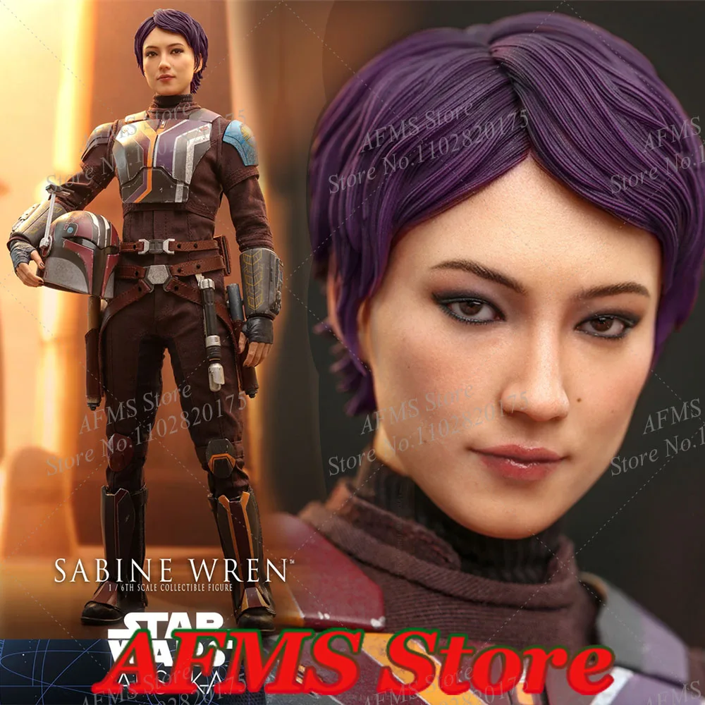 Hottoys ht tms111 1/6 escala figura colecionável star wars weaponeer sabine wren conjunto completo 12 Polegada feminino soldado figura de ação corpo