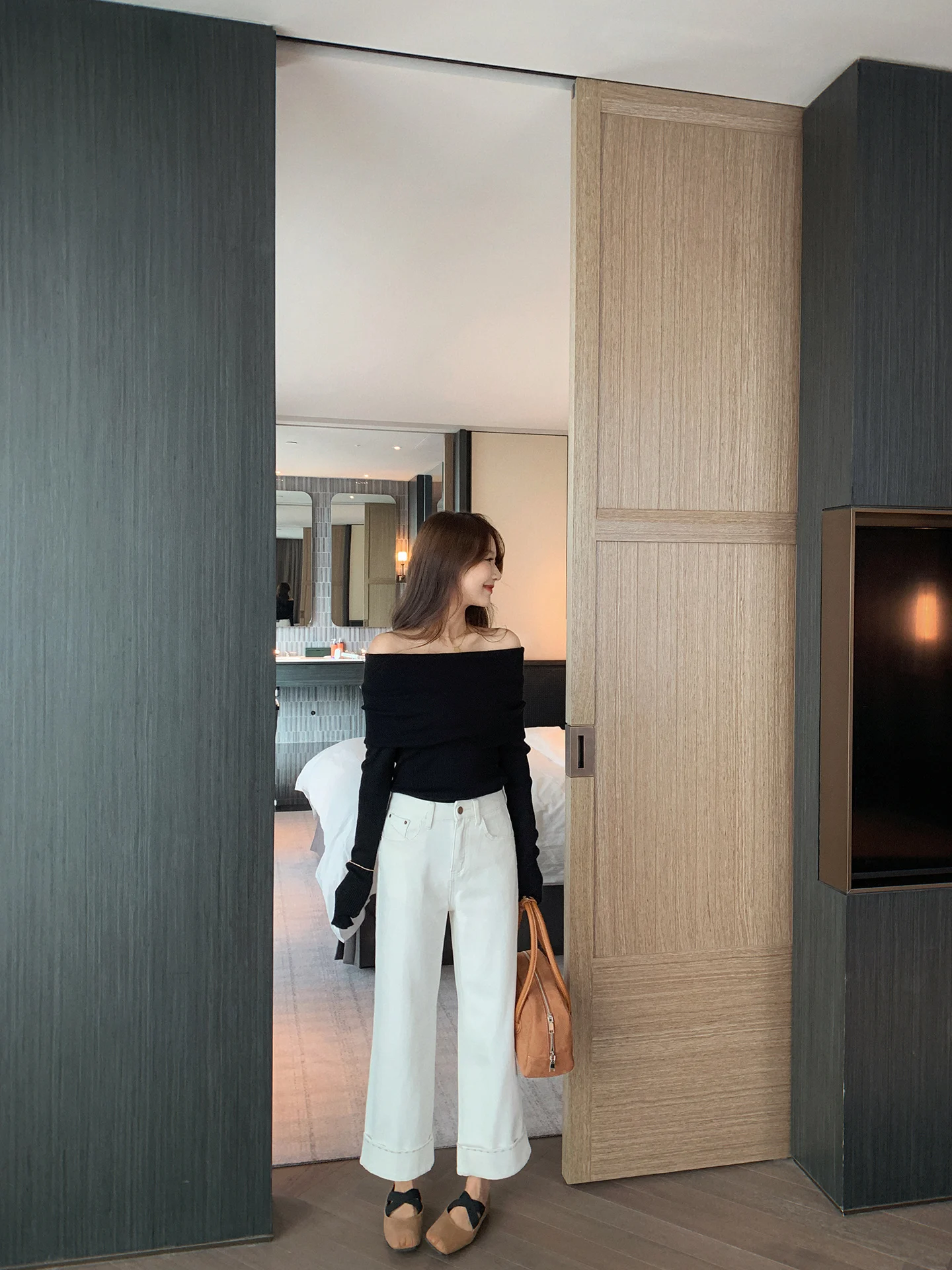 

Женские прямые джинсы Bigyu с высокой талией, повседневные брюки, весна-осень, новые свободные джинсы-брюки с широкими штанинами