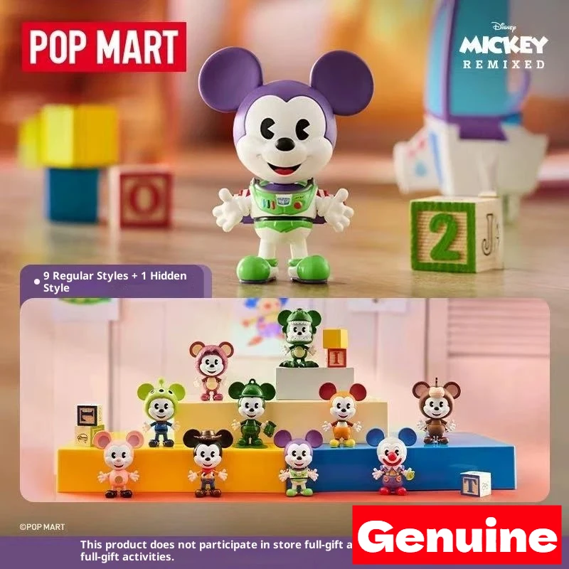 

New Genuine Spot POPMART Bubble Mart Disney Mickey REMIXED: Mickey Meets Pixar Series Figure Blind Box Birthday Gift