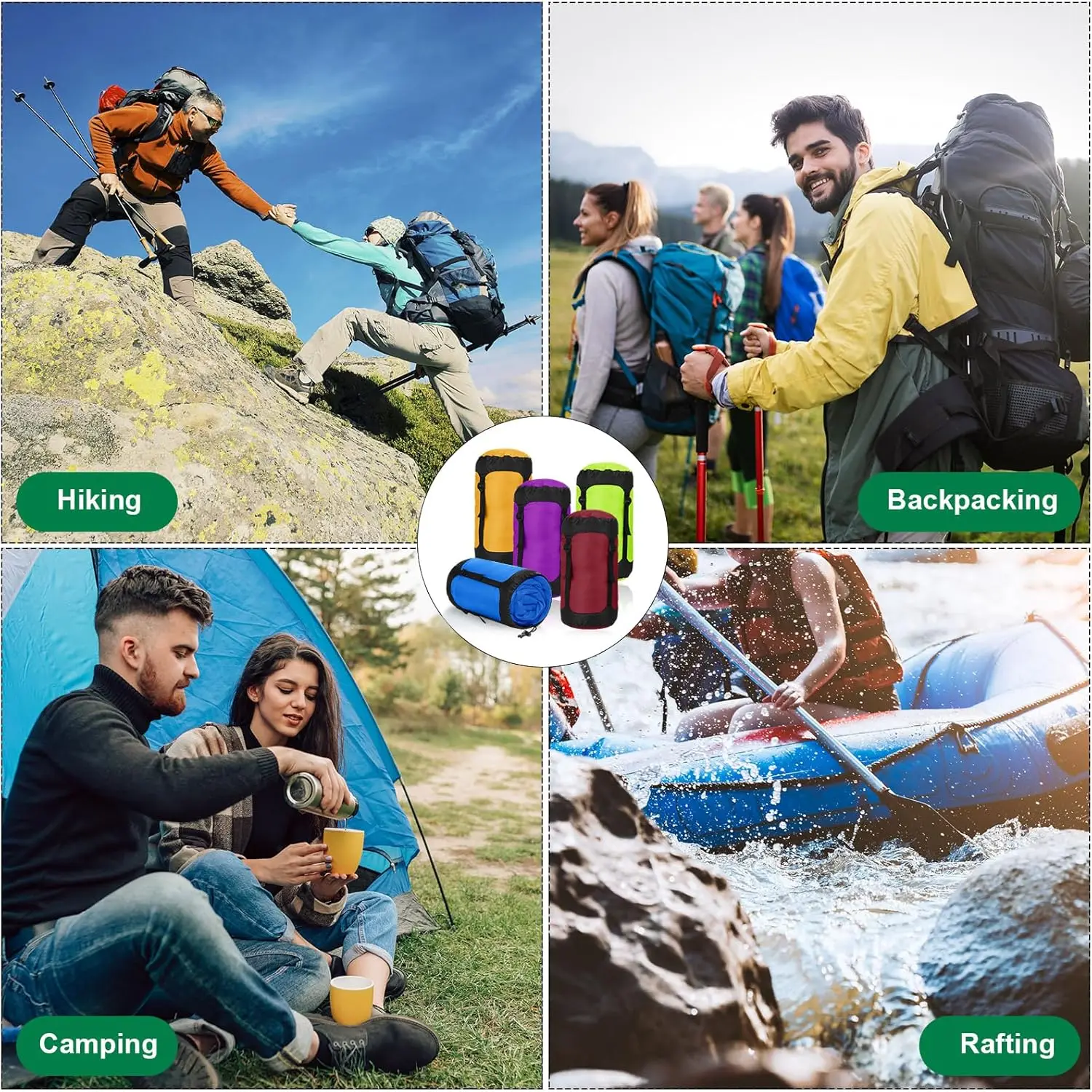 

New Sleeping Bag Compression Storage Bag Outdoor Camping Multi-purpose Waterproof Storage Bag Portable Ultra-light Storage Bags