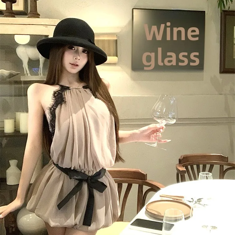 Falda romántica de empalme de encaje para mujer, cinturón colgante Dr Ne, estilo coreano, novedad de verano, Faion A-Line Dr