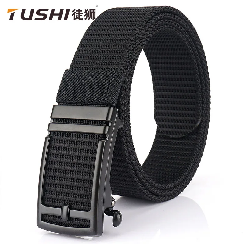 New belt for men and women, youth automatic buckle business leisure belt, thickened nylon belt