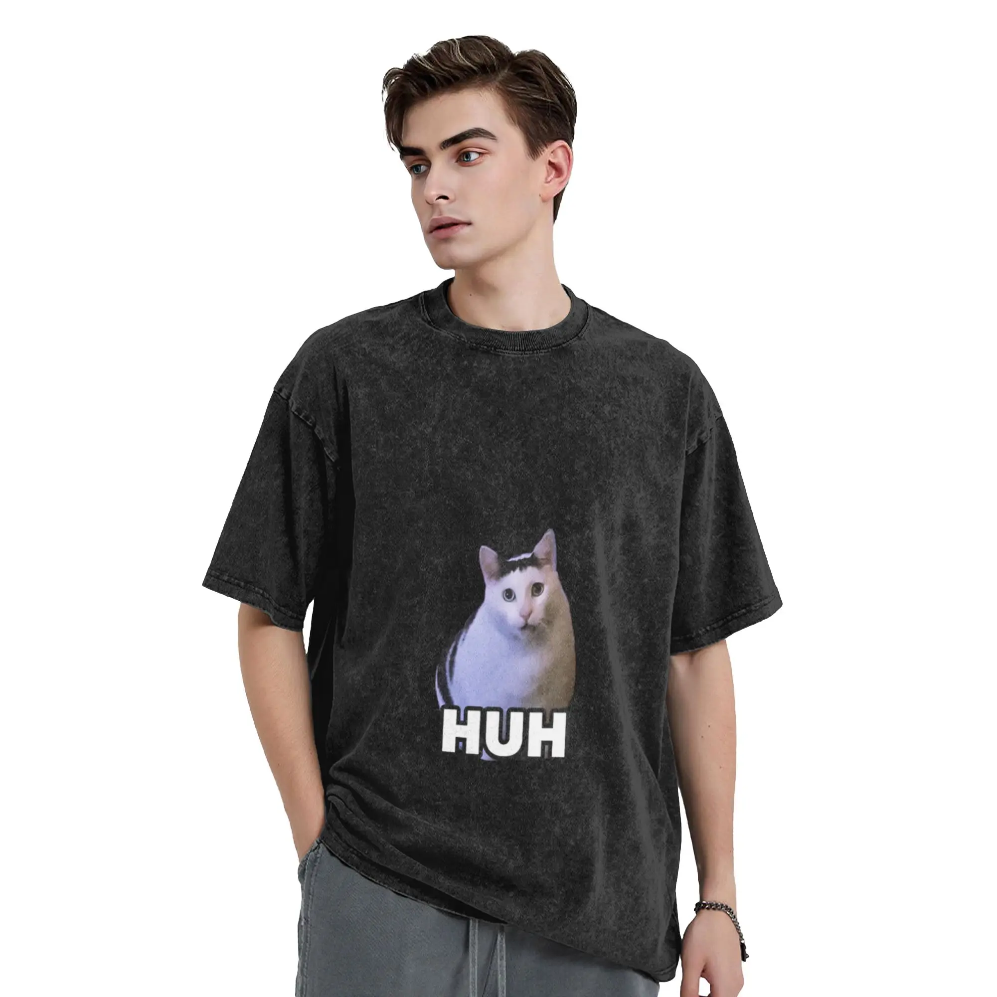 Copy of HUH Cat Unique Comfort A T-Shirt Oversized Short Sleeve Men's Women's Cotton Tees Tops