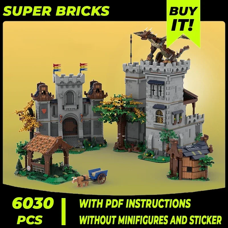 Medieval Castle Model Moc Building Bricks Fortress Exploration Technology Modular Blocks Gifts Christmas Toys DIY Sets Assembly