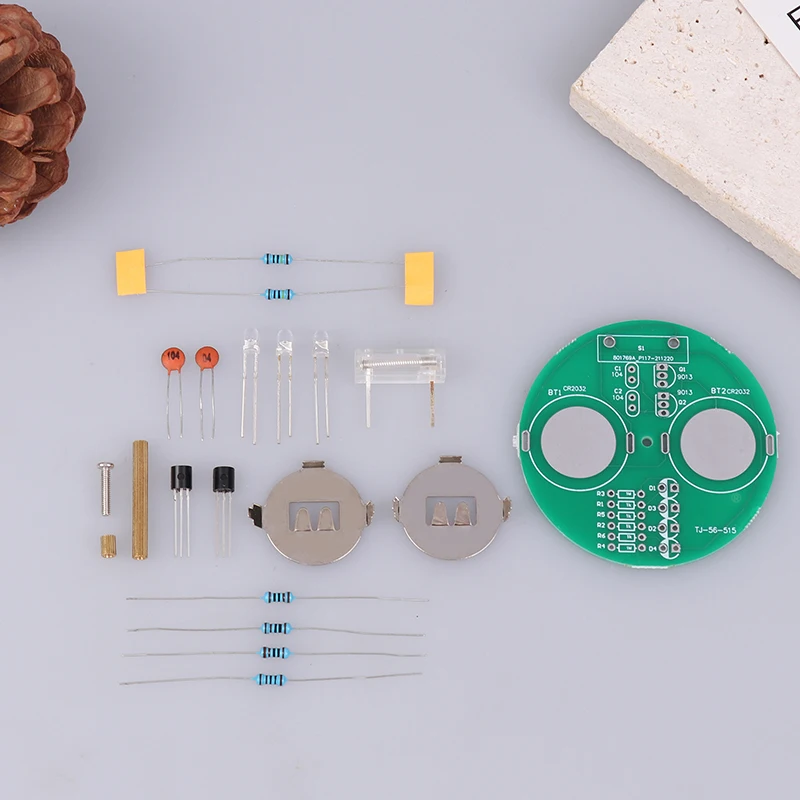 1 Set Desktop Led Gyroscoop Set Knipperende Gekleurde Lichten Diy Elektronische Lasproduct Kit