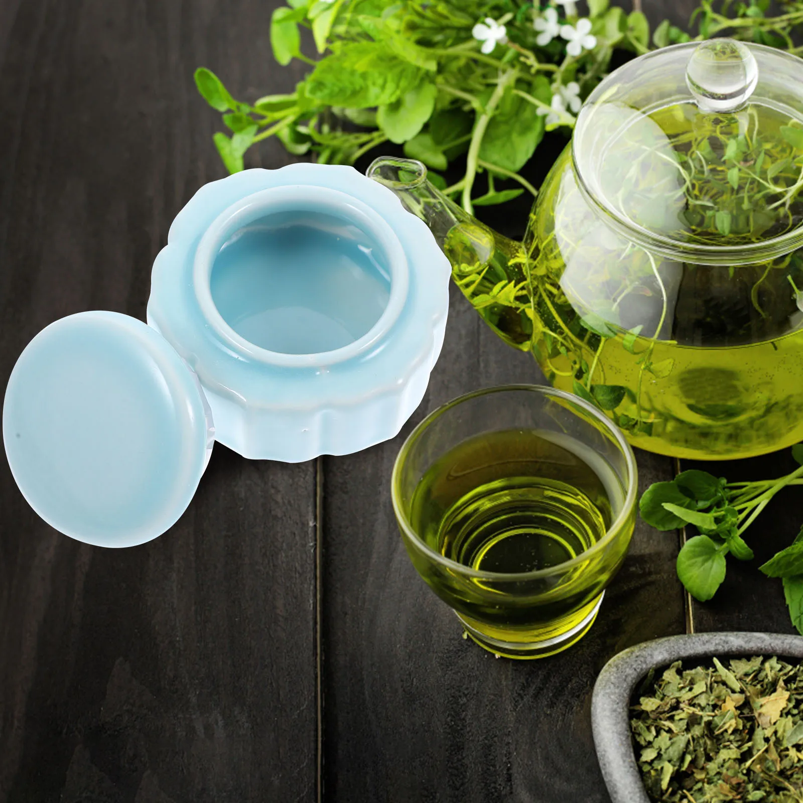 

Mini Retro Ceramic Storage Jar Multi-Functional Powder Container Tea Leaves Cream Holder Chic Gift for Home