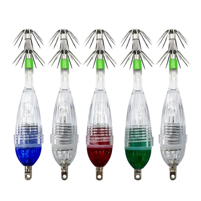 

LED Luminous Umbrella Hook, Squid Baits, Octopus, Cuttlefish, Light Baits, Jigging Lures, Outdoor Fishing Tackle