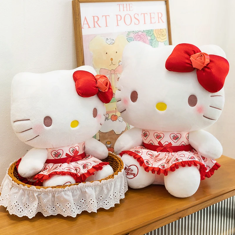 

Милая плюшевая игрушка Hello Kitty в розовом стиле, спящая кукла для девочек, идеальный подарок на день рождения, мягкая обнимашка, плюшевое животное, подарок для детей