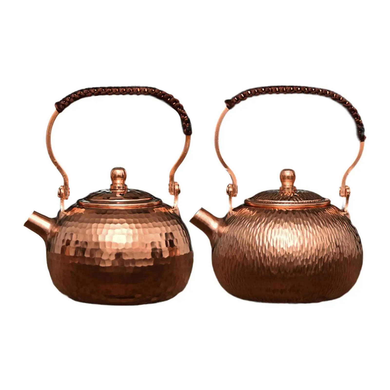 

Copper Tea Kettle 500ml Chinese Traditional Teapot Hammered with Handle Kungfu