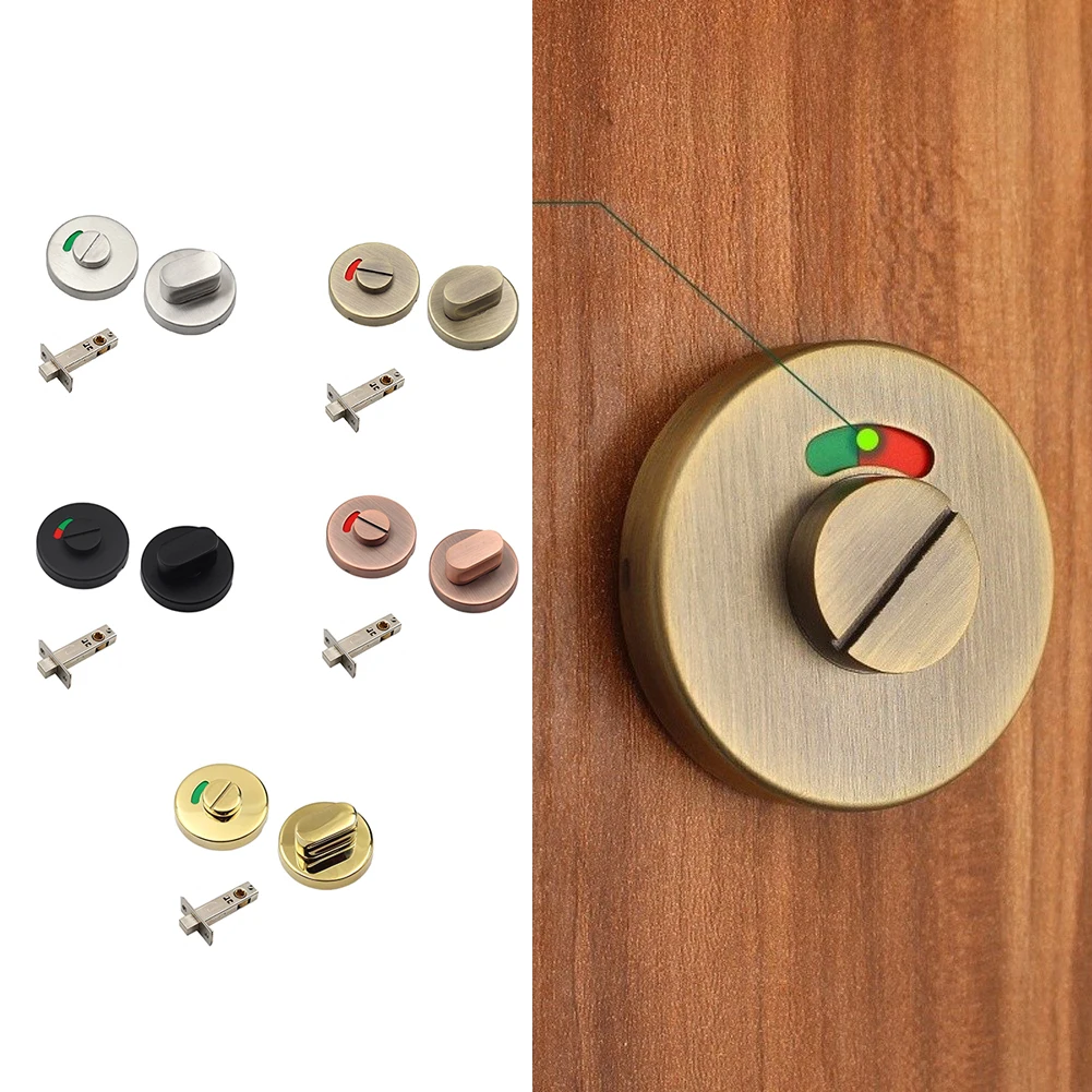 Bathroom Lock Body Single Tongue Lock Hole Stainless Steel Toilet Partition Lock With Occupancy Indicator And Lock Body