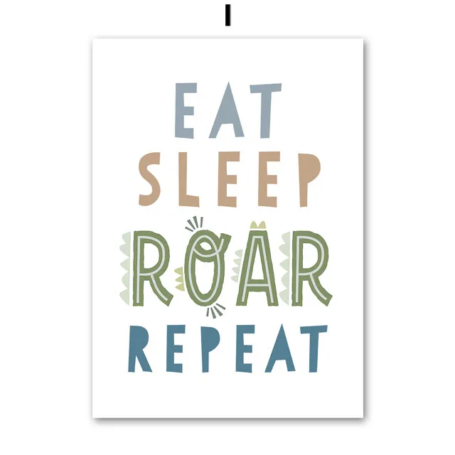 Jurassic Periode Dinosaur Wall Art Canvas Schilderij Nordic Dino Posters En Prints Muurfoto's Kinderkamer Decor - afbeelding 1