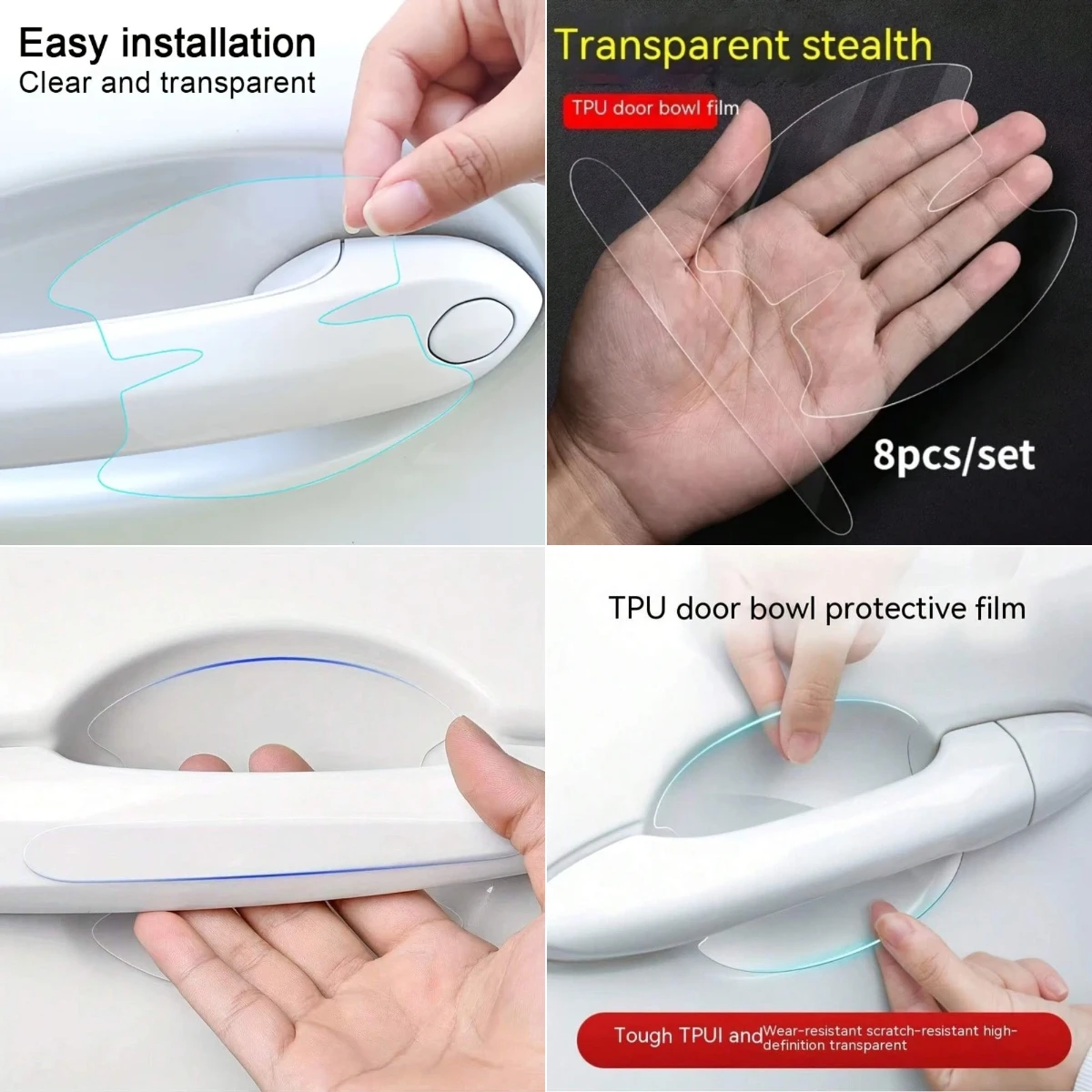 

Car Door Bowl Handle Invisible Protective Sticker Auto For Aston Martin DBX Vantage DB11 DBS Superleggera Valkyrie Rapide Vanqui