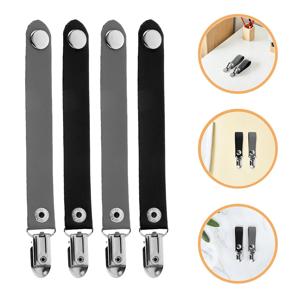 

4pcs Pu For Travel Holder Clamps Backpack Portable Bag Sun Protection Hat Storage Clips Outdoor