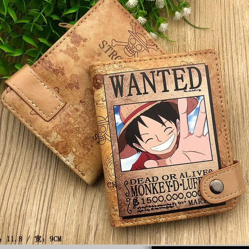 Ein Stück Ruffy Münz geldbörse Anime Männer Pu Leder Geschäfts geld Kredit ausweis Inhaber Cartoon Junge Münz tasche große Kapazität Brieftasche