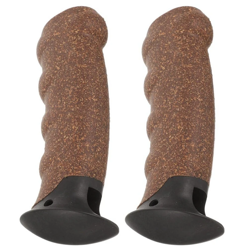 مقبض عمود المشي متين ، قبضة عمود الرحلات من الفلين ، واقيات عصا المشي