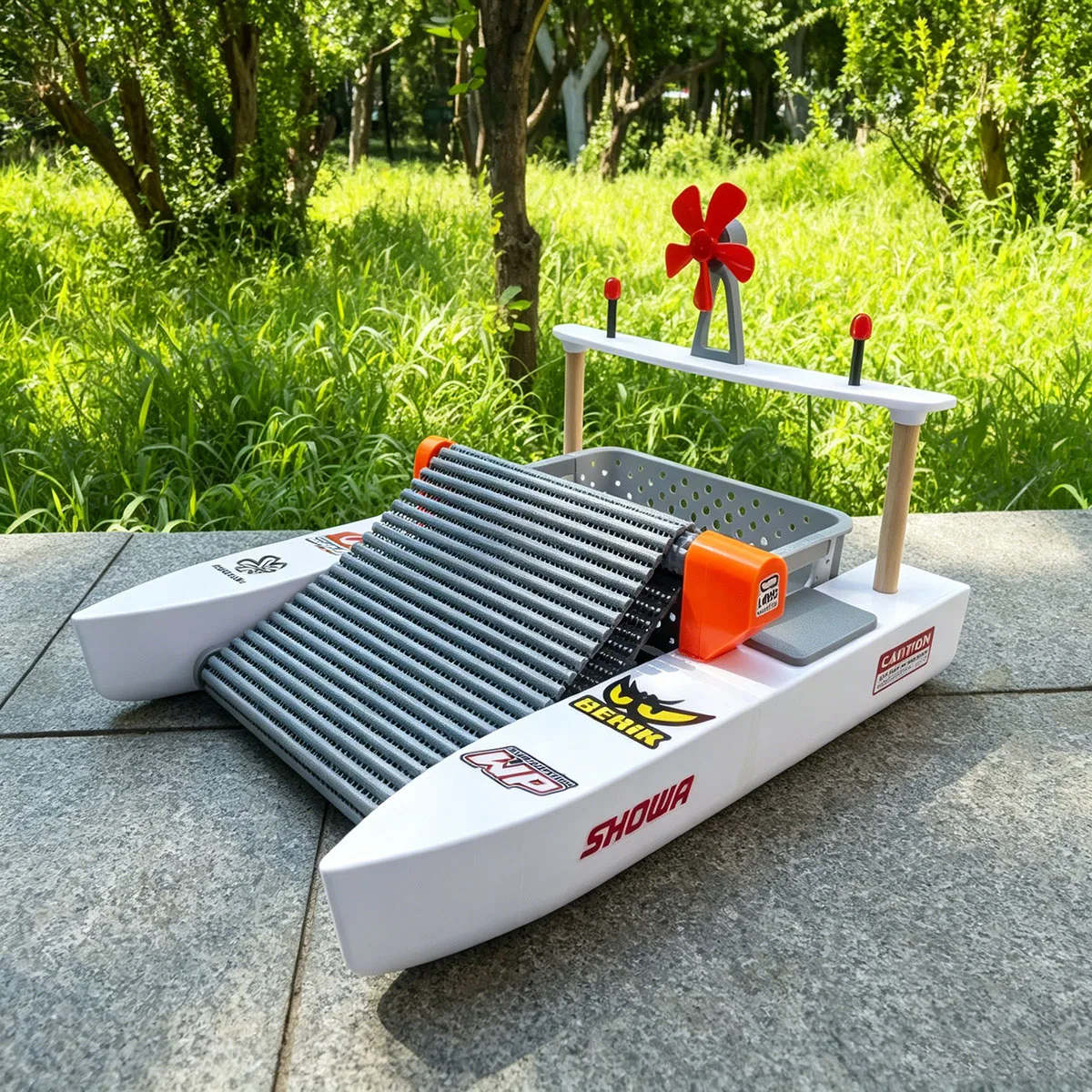 RC Boat 48 Cm Dual Brushless Motor Driven River Garbage Collection Ships with Dual Pontoon Design RC Schiffe Model Kit Ship Toy