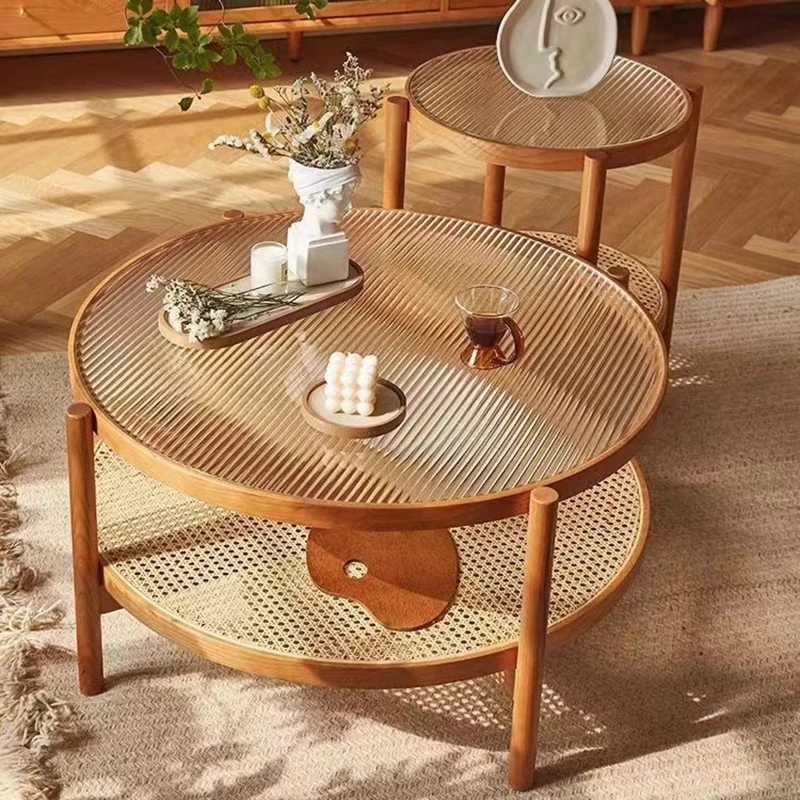 Nordic Designer Coffee Tables Round Mobile Outdoor Hallway Standing Ide Table Design Breakfast Mesa Auxiliary Salon Room