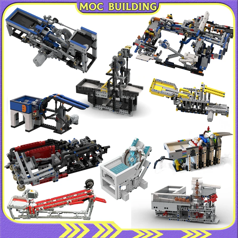 GBC Module Ball Lift Stepper Pump Model MOC Building Blocks Model DIY Assembly Bricks Toy Gift