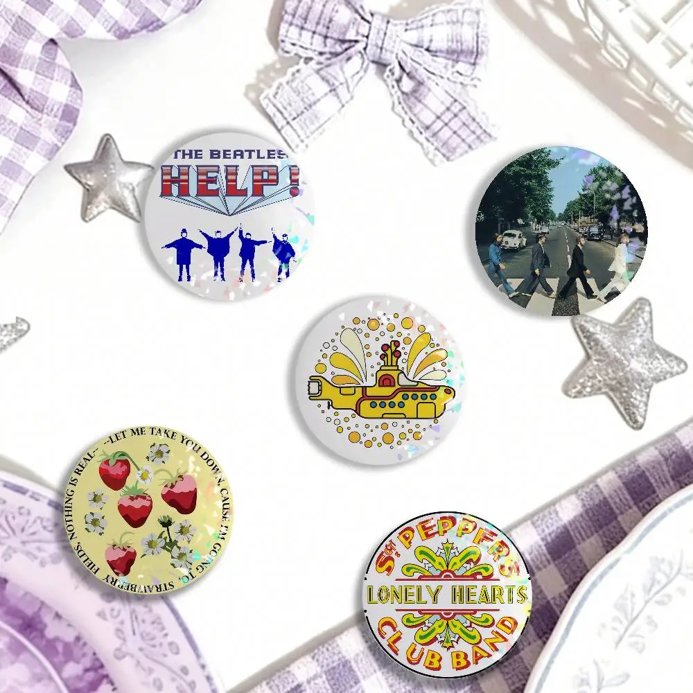 Music T-The Band B-Beatles Cool Laser Badge Creative Brooches Backpack Accessories Make Great Gifts For Friends Children