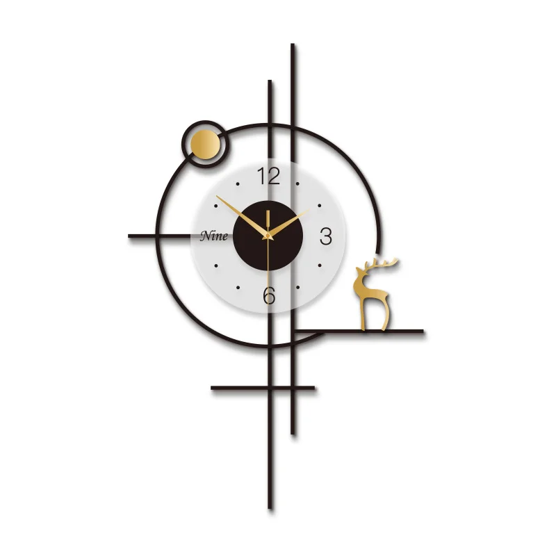 

Living room clock home use modern simple fashionable creative clock wall mounted dining room, high-end, silent clock