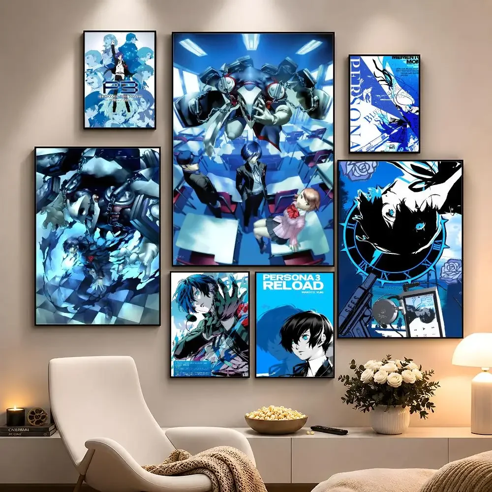 Game Persona 3 Reload JRPG Anime Poster Peel And Stick Wall Art PP Waterproof HD Bedroom Living Room Home Decor Gift
