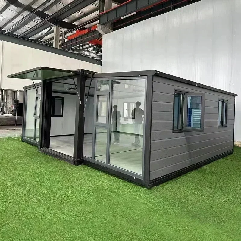 

2025 New Waterproof 20 30 40ft Prefab Cabin Steel Frame Home Expandable Container House with Balcony Australia high quality Hot