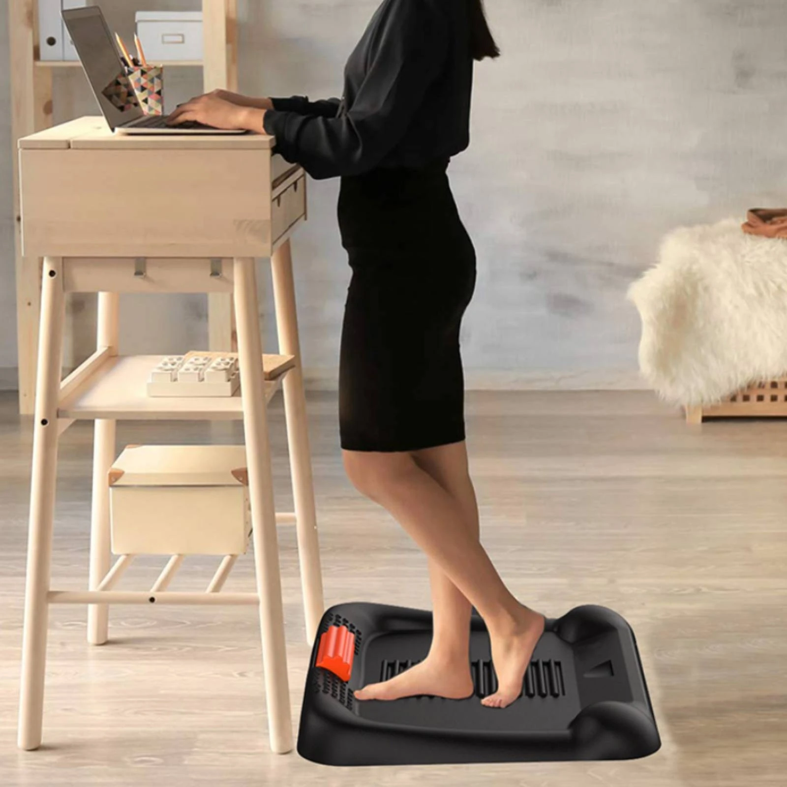 PU Anti Fatigue Standing Mat Pressure Relief Massage Standing Mat Comfort Pad Non-Slip Easy to Clean for Office