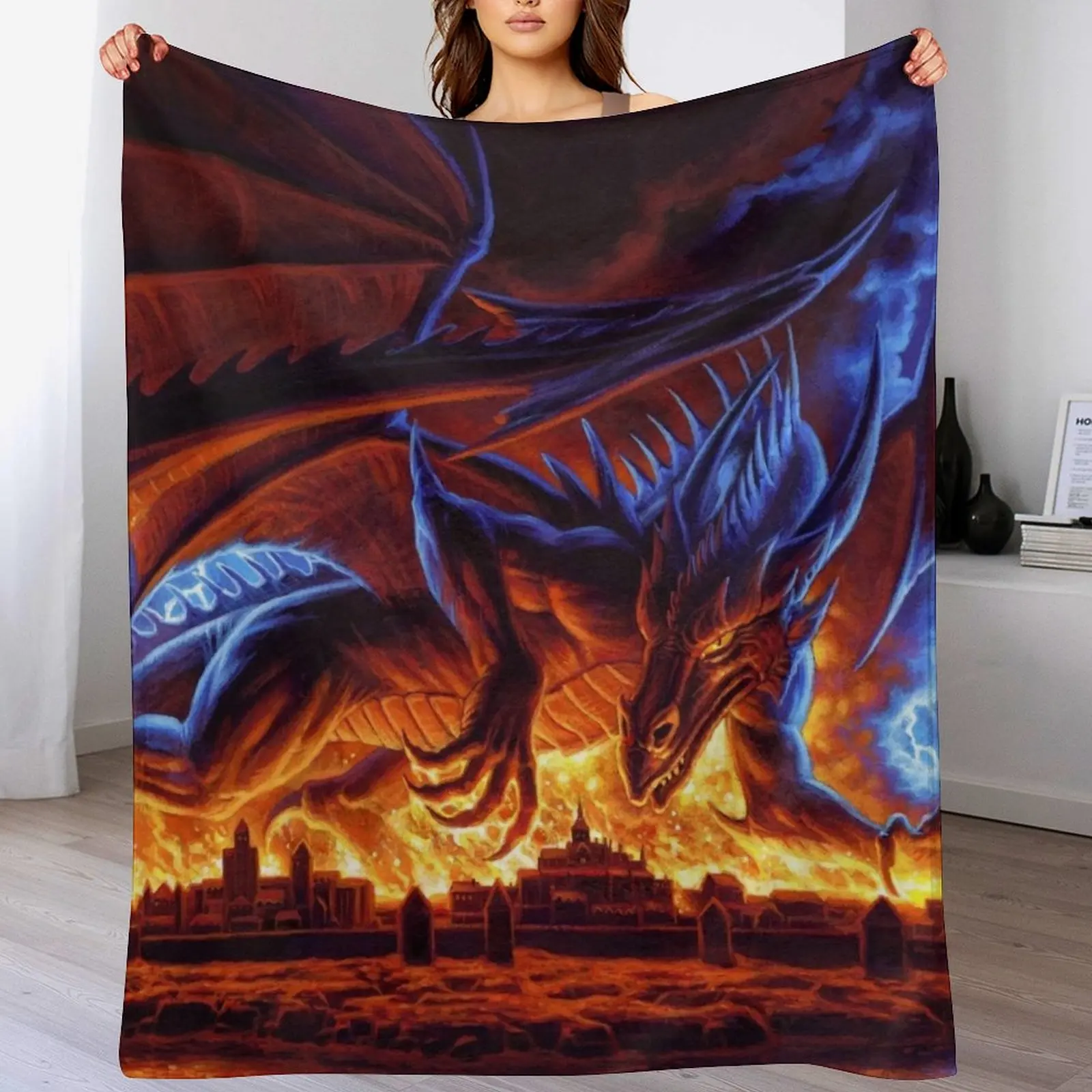 Hell's Fire Throw Blanket Warm Flannel Blanket for Couch Chair Bedroom