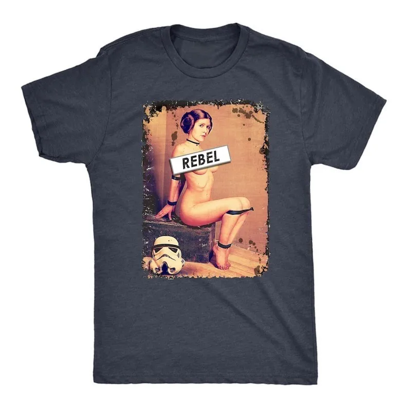 حار بيع المتمردين العالمي تي شيرت عبر الحدود العصرية 100% القطن المحملة مع مبدع Leia 'REBEL' الرسم الدولي الشارع الشهير