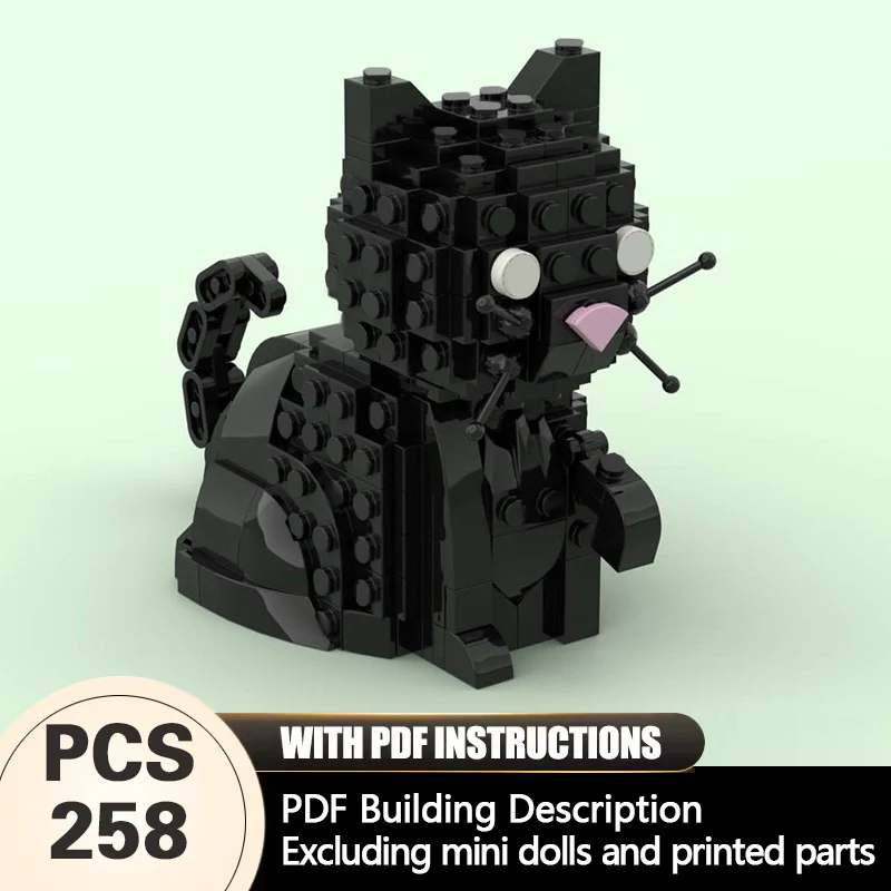 

Creators Animal Series Model MOC Building Bricks Cute Black Cat Modular Technology Gifts Holiday Assemble Children Toys Suit