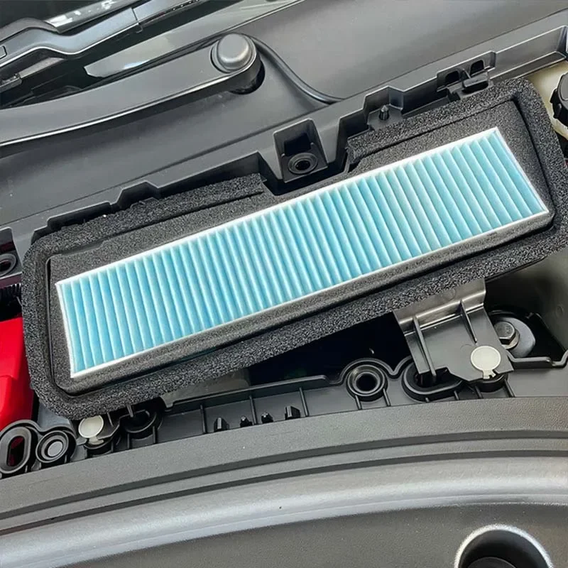 Cubierta de filtro de aire de admisión de coche para Tesla Model 3 2021-2023, cubierta de entrada de tela fundida soplada, embellecedor de