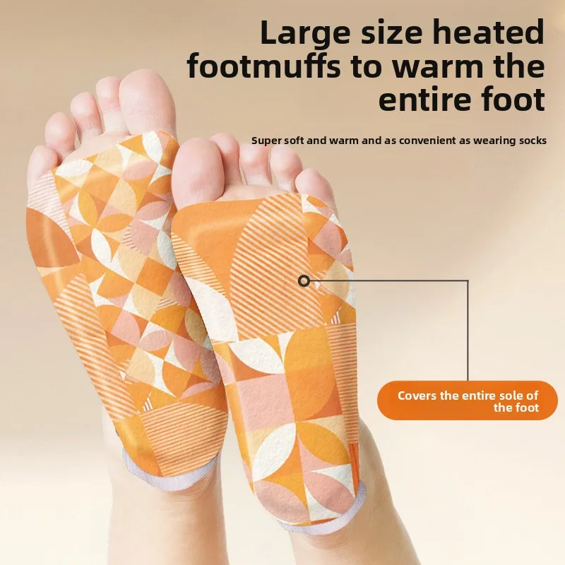 

3-in-1 Heated Foot Sleeve with Thermal Socks & Insoles, Wearable Winter Warmth for Indoor/Outdoor Use