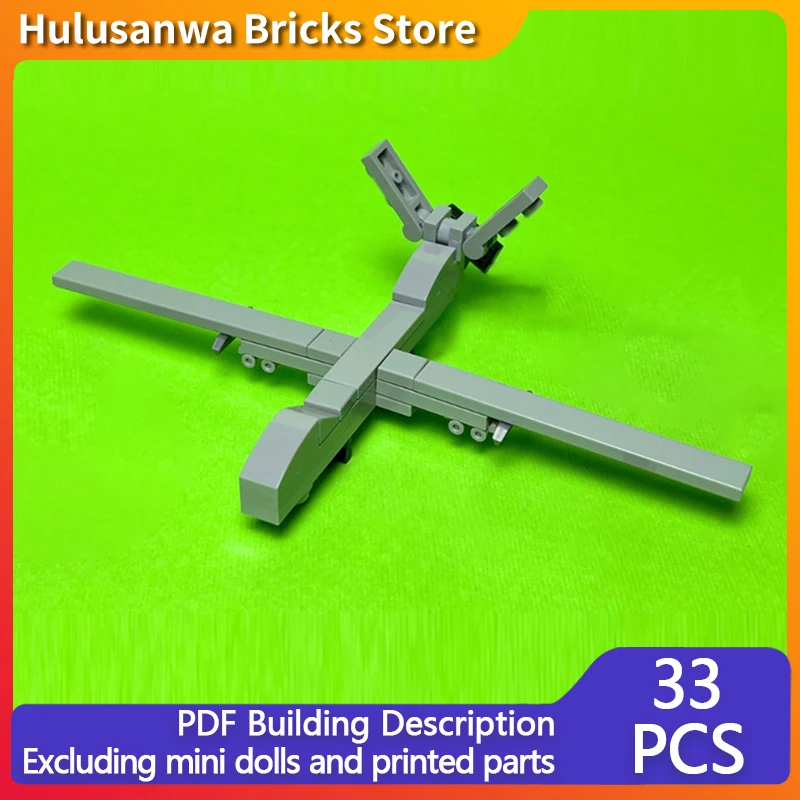 

MQ-9 Жнец, модель беспилотного летательного автомобиля MOC, строительные кирпичи, военное оборудование, модульные технологии, подарки, сборка, детские игрушки, костюм