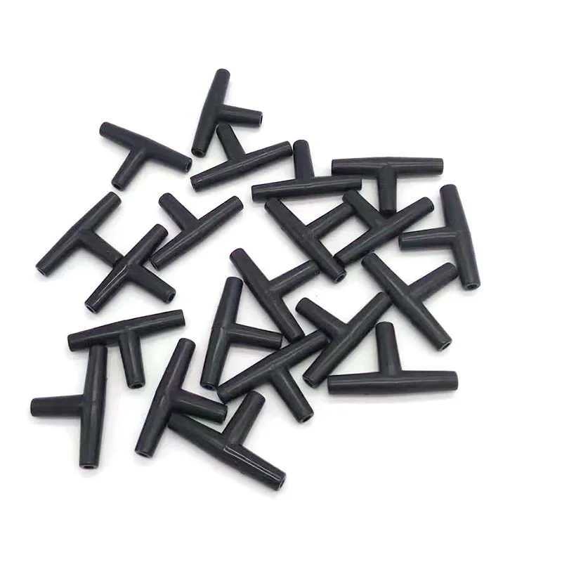 

10pcs/lot 4mm Three Ways Black Connector Aquarium T Shape Fish Tank Air Pump Connector Control Valve Air Pipe Tube Accessories