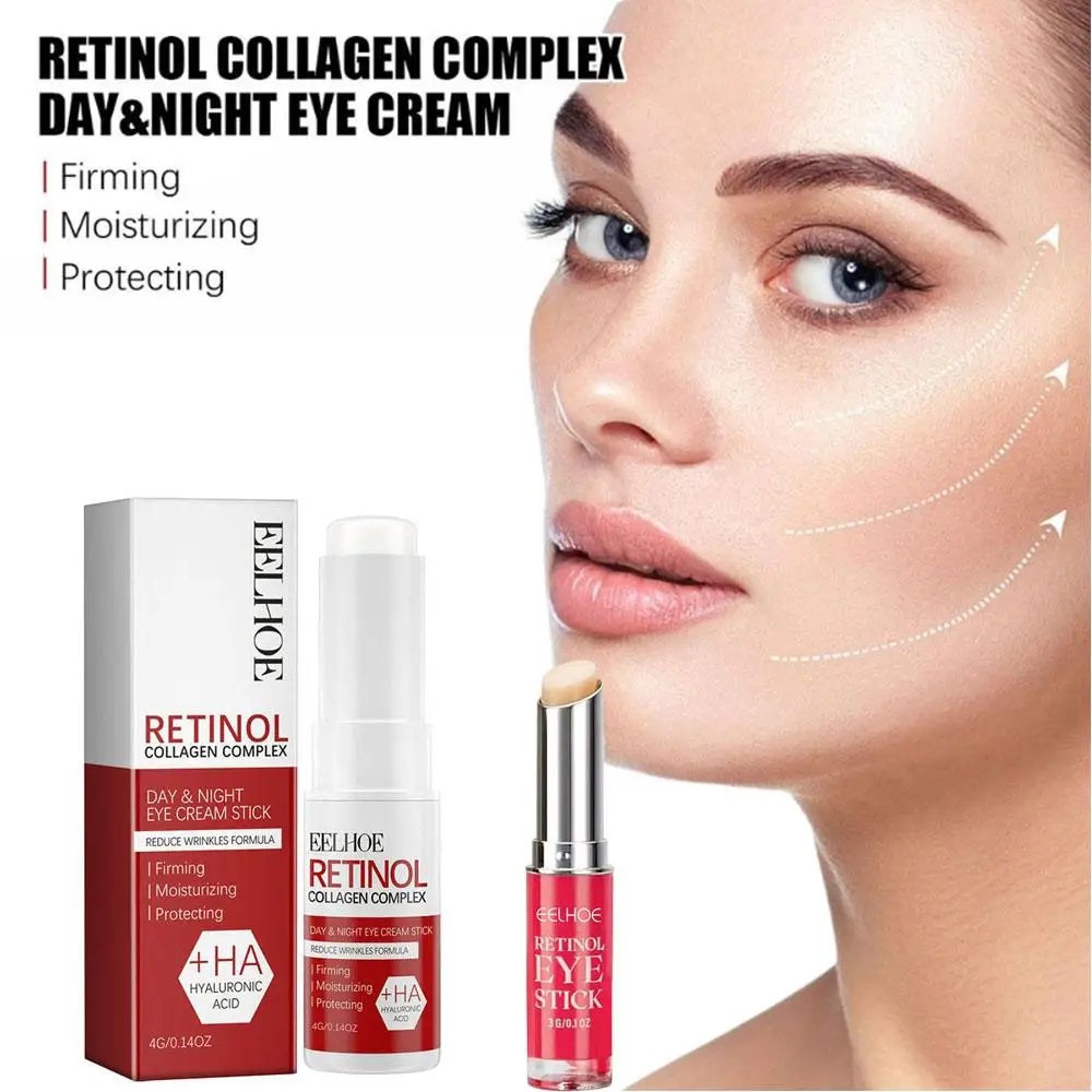 Retinol Eye Cream Stick Repair Dry Rough Eye Hydration Moisturizing Brightening Anti Aging Reduce Fine Line Anti Wrinkle Eye Car