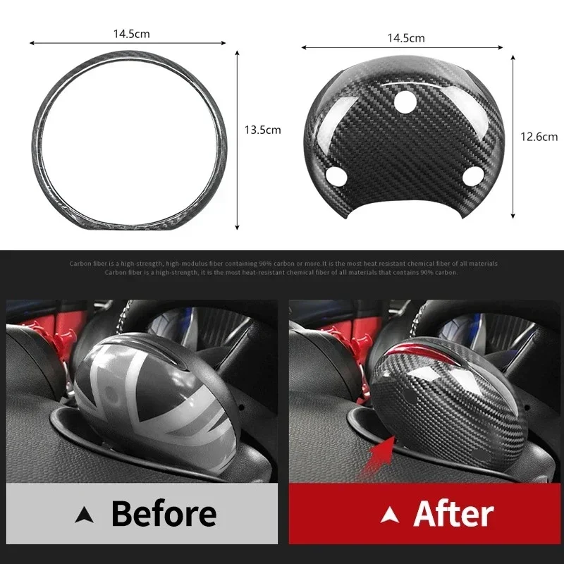 

Для MINI R55 R56 R60 JCW настоящий сухой тахометр из углеродного волокна, внутренние модификации, аксессуары для персонализации, декоративные наклейки