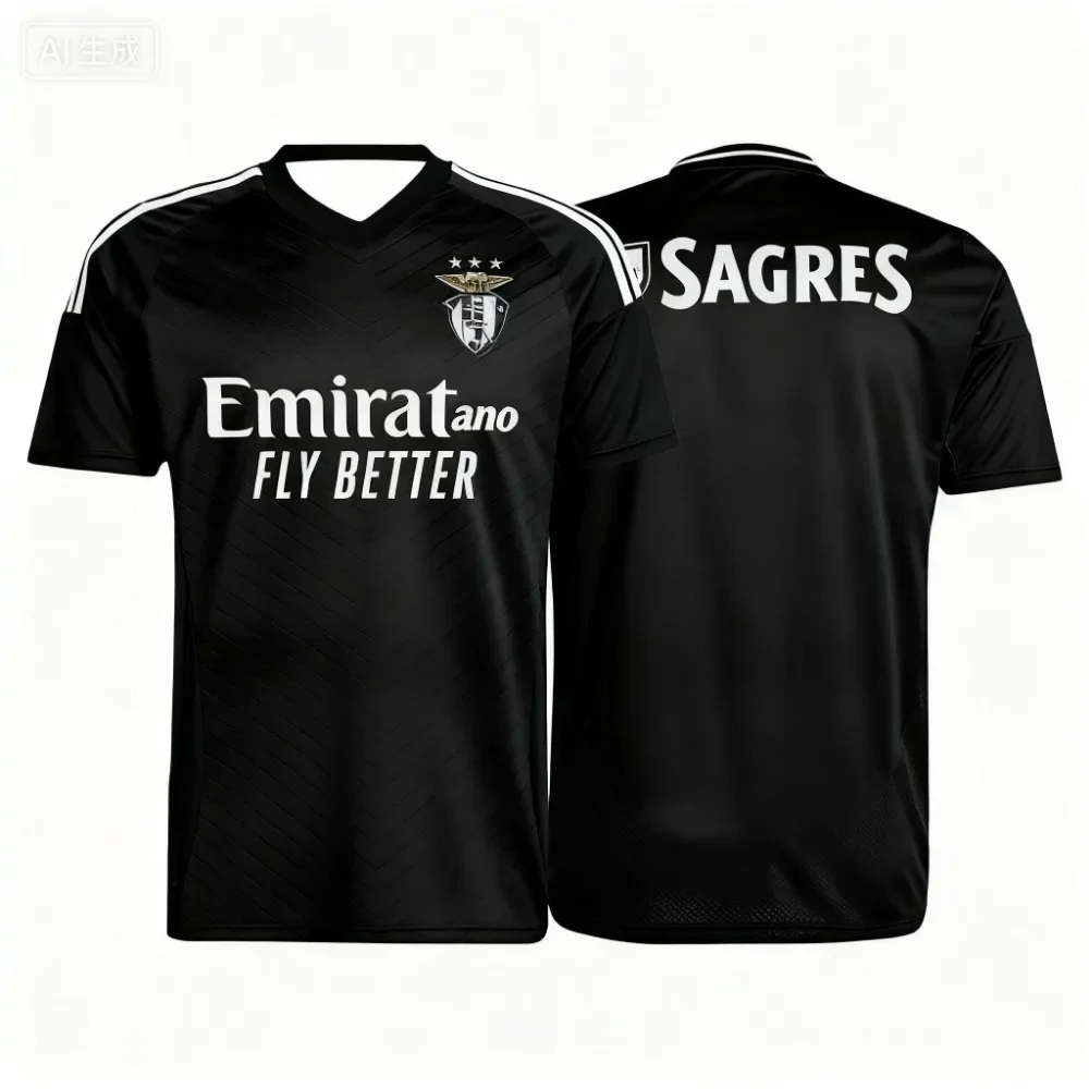 Camiseta de allenamiento de futebol Portugles para hombres، manga corta impresa en 3D neces para los aficionados de Benfica #4