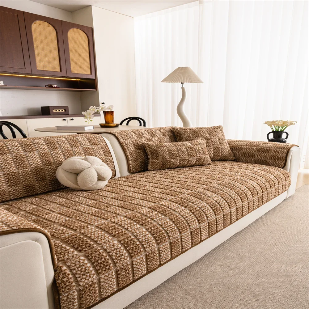 Sofa Cushion New Style Imitation Cotton and Linen All-season Anti-slip Cross-border Sofa Cover Full-cover Sofa Scarf