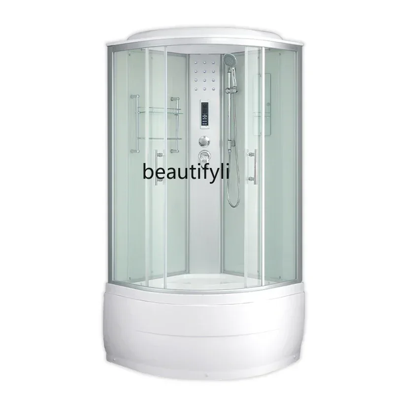 cqyShower room bathroom glass partition toilet dry and wet separation household bath room bath