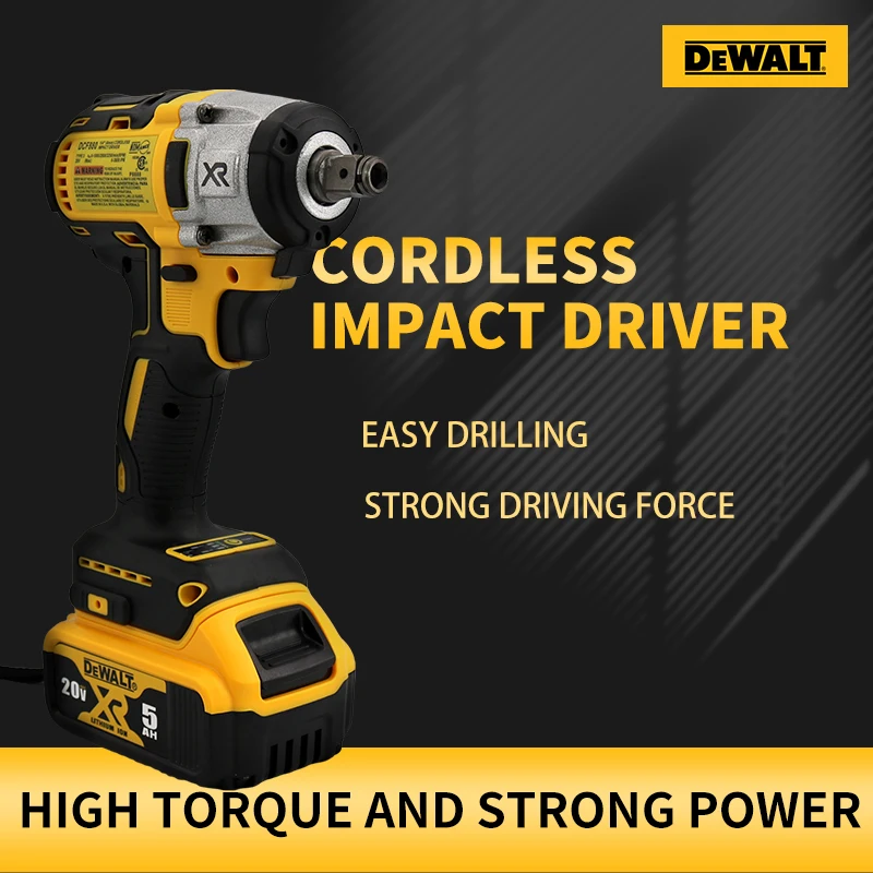 DEWALT DCF880 20V Electric Wrench Drill Screwdriver Wheels Car Power Tools Wireless Electric Cordless Impact Wrench Ratchet