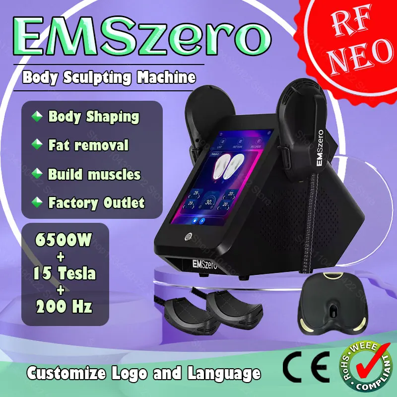 

EMSZERO Body Shaping Treatment Professional Body Shaping 6500W 15 Tesla EMS RF Enhancement Fitness Weight Loss Machine