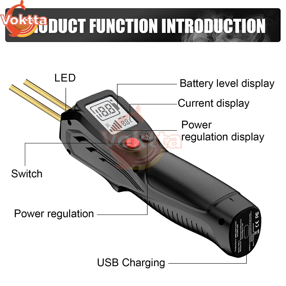 

500W Plastic Welding Machine LCD Display Handheld Wireless Charging Plastic Welding Gun Car Bumper Hot Stapler Bumper Repair Kit