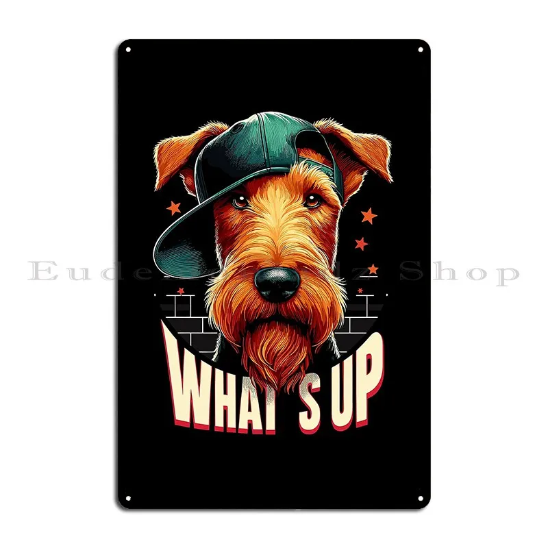 الأيرلندية جحر العصابات العصابات الكلب هدية Airedale جحر أمي النبيلة الموالية والمحبة تصميم معدني جدار ديكور تين تسجيل ملصق #5