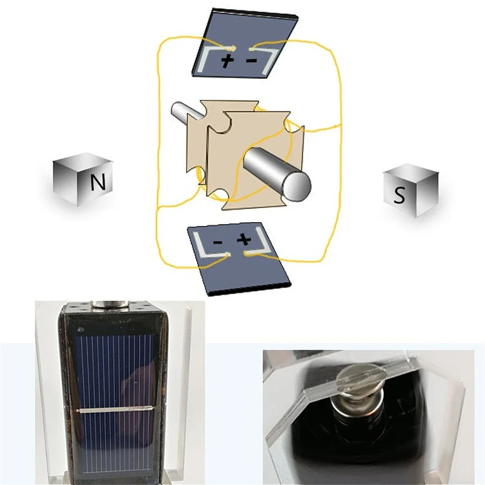 NF Electromagnetic Levitation Solar Revolving Door High speed Solar Motor with Light powered Rotation Vertical Solar Ornament
