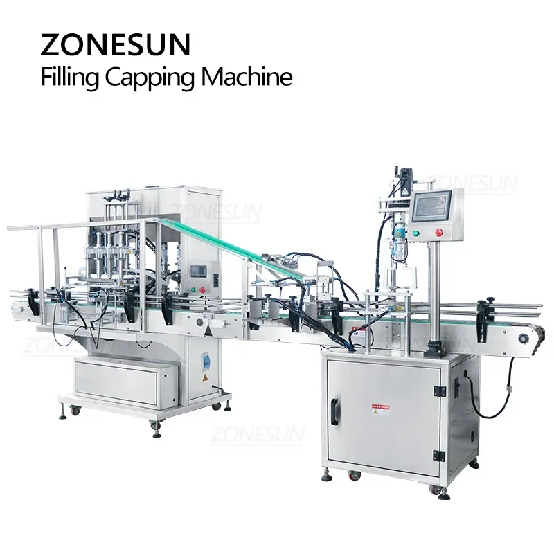 Zonesun ZS-FAL180A9 máquina automática de enchimento e tampagem personalizada para aparafusar garrafa irregular linha de embalagem em forma de abacaxi