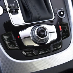 Car Control Knob Joystick Center Button switch Sticker Gear Shift Panel For Audi A4 B8 A5 2009-2016 Interior Auto Accessories