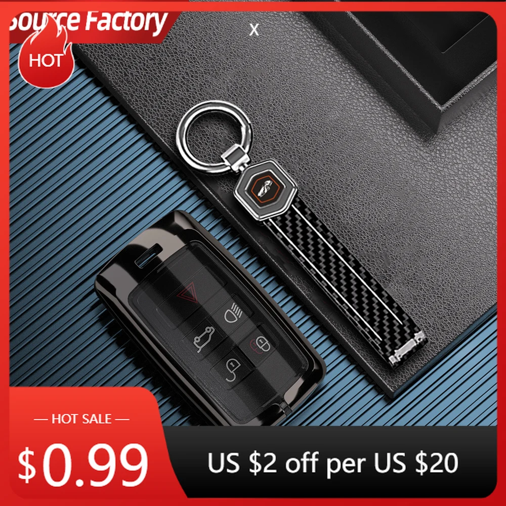 

Car Stickers Zinc Alloy Car Remote Key Case Cover For Land Rover Range Rover Discovery 5 Sport 2018 2019 For Jaguar XEL E-P
