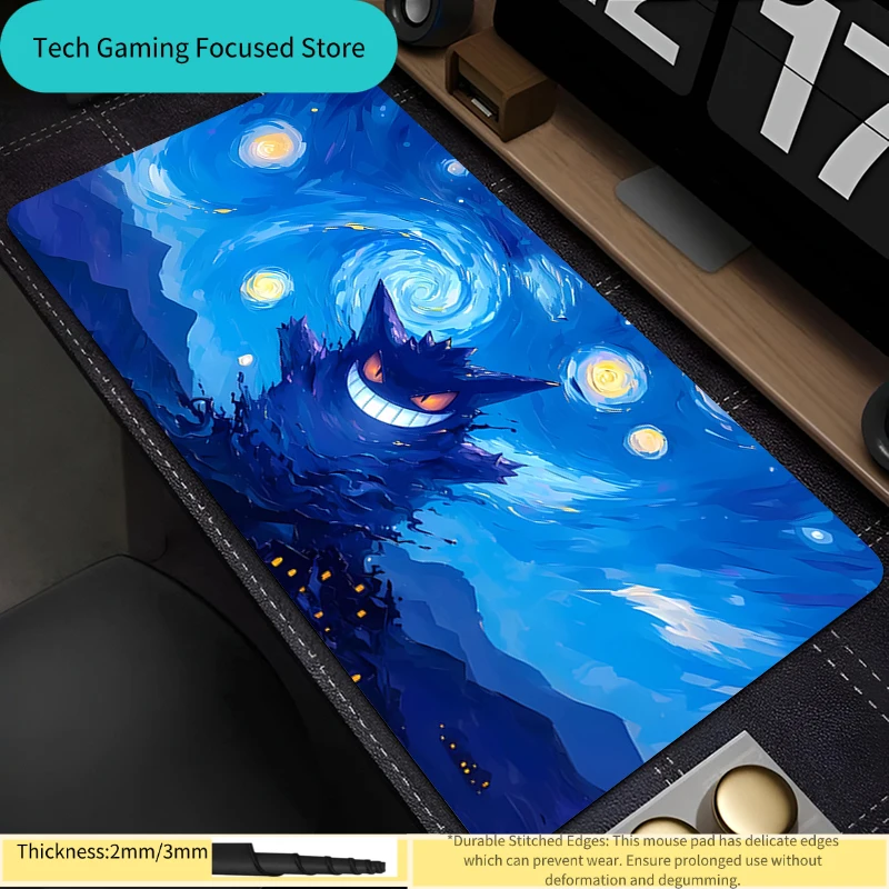 

Резиновый коврик для мыши Pokemon Gengar, аниме-коврик для геймеров, компьютерный HD-коврик для мыши, игровые аксессуары, коврик для планшета, клавиатуры Varmilo, коврик для мыши