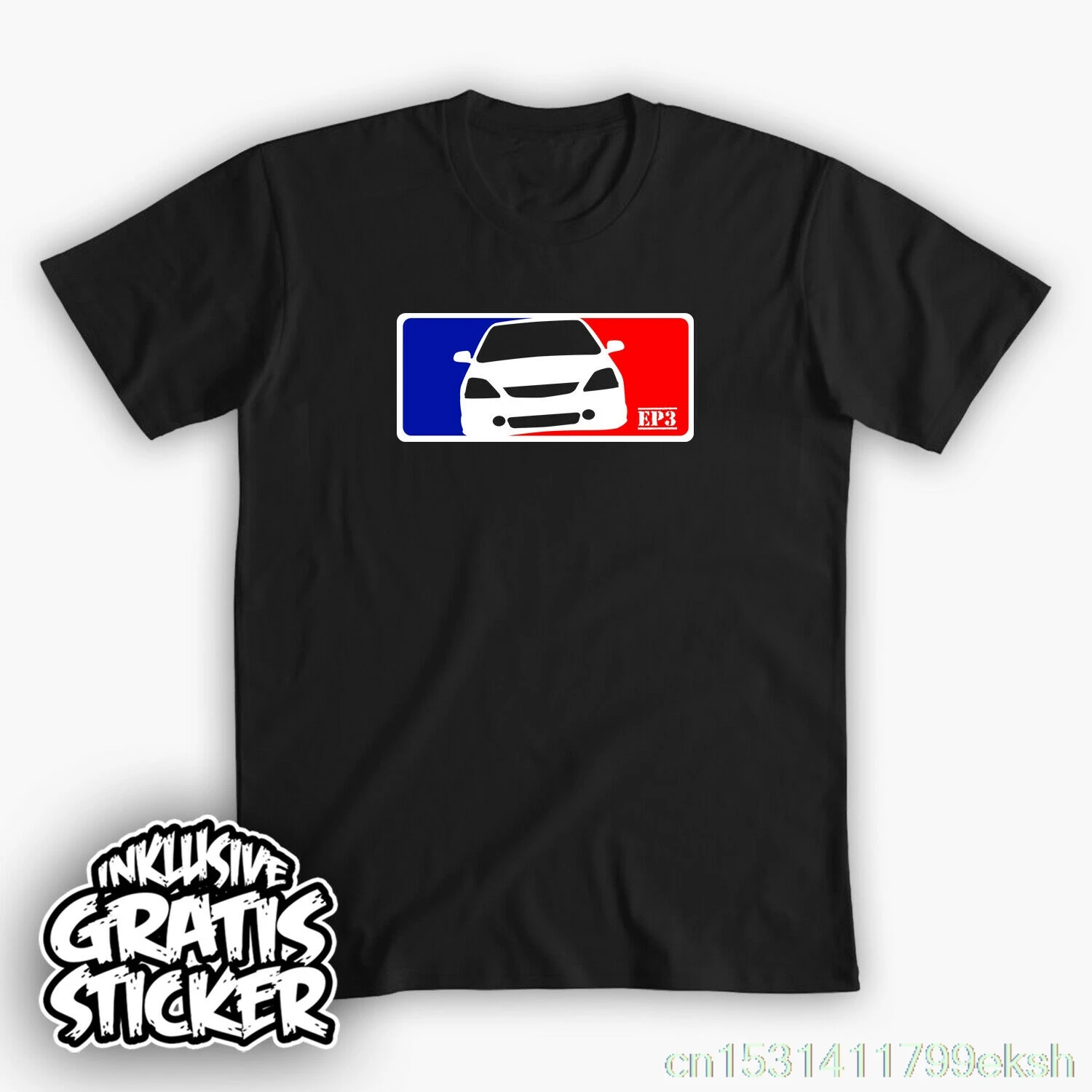 CIVIC EP3 T-Shirt inkl Sticker Major League Type R VTEC DOHC JDM Ca